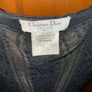 Christian Dior Black Lace Midi Dress